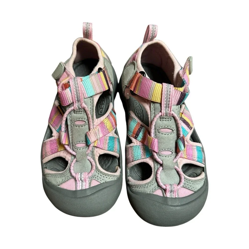 EUC KEEN Newport H2 Pink and Blue Sport Sandals Toddler Sz 12